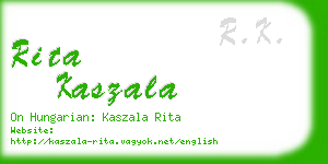 rita kaszala business card
